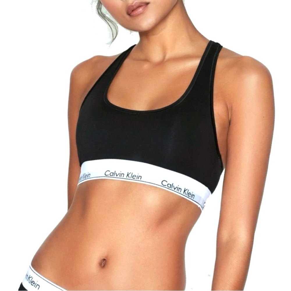Calvin Klein Women's Modern Cotton Bralette in Black
